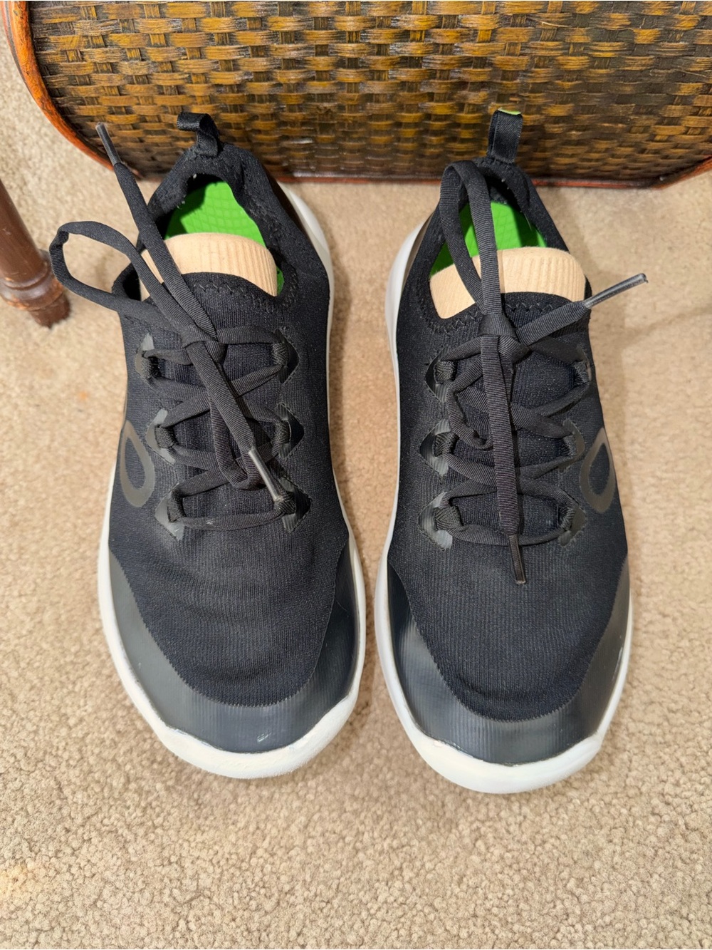 OOFOS OOmy Stride Black Recovery Shoes Lightweight Walking Sneakers Men’s 10